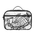 White And Black Scorpio Sign Print Portable Lunch Bag