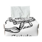 White And Black Scorpio Sign Print Rectangle Tissue Box Cover