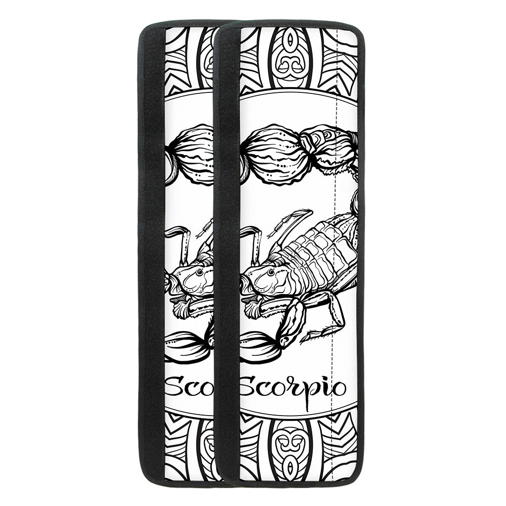 White And Black Scorpio Sign Print Refrigerator Handle Covers