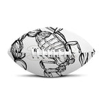 White And Black Scorpio Sign Print Rugby Ball