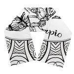 White And Black Scorpio Sign Print Scarf