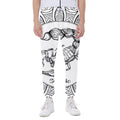 White And Black Scorpio Sign Print Joggers