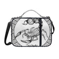 White And Black Scorpio Sign Print Shoulder Strap Bible Bag