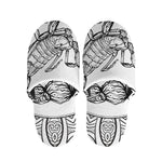 White And Black Scorpio Sign Print Slippers