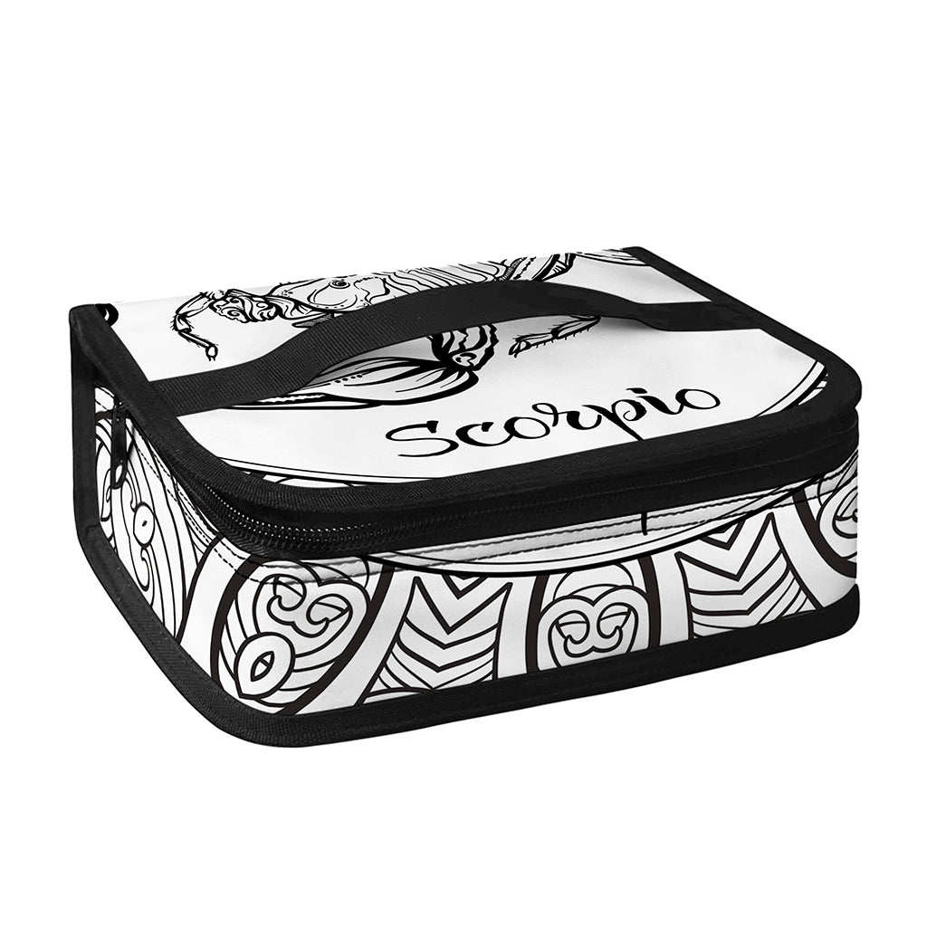 White And Black Scorpio Sign Print Small Lunch Bag