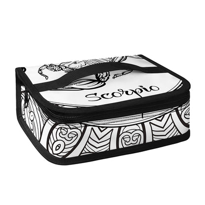 White And Black Scorpio Sign Print Small Lunch Bag