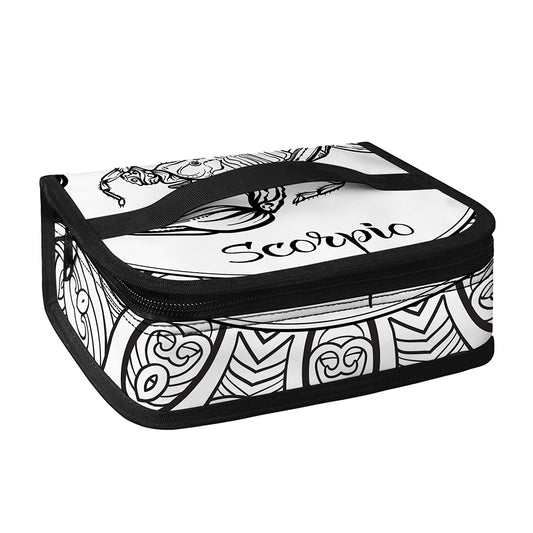 White And Black Scorpio Sign Print Small Lunch Bag