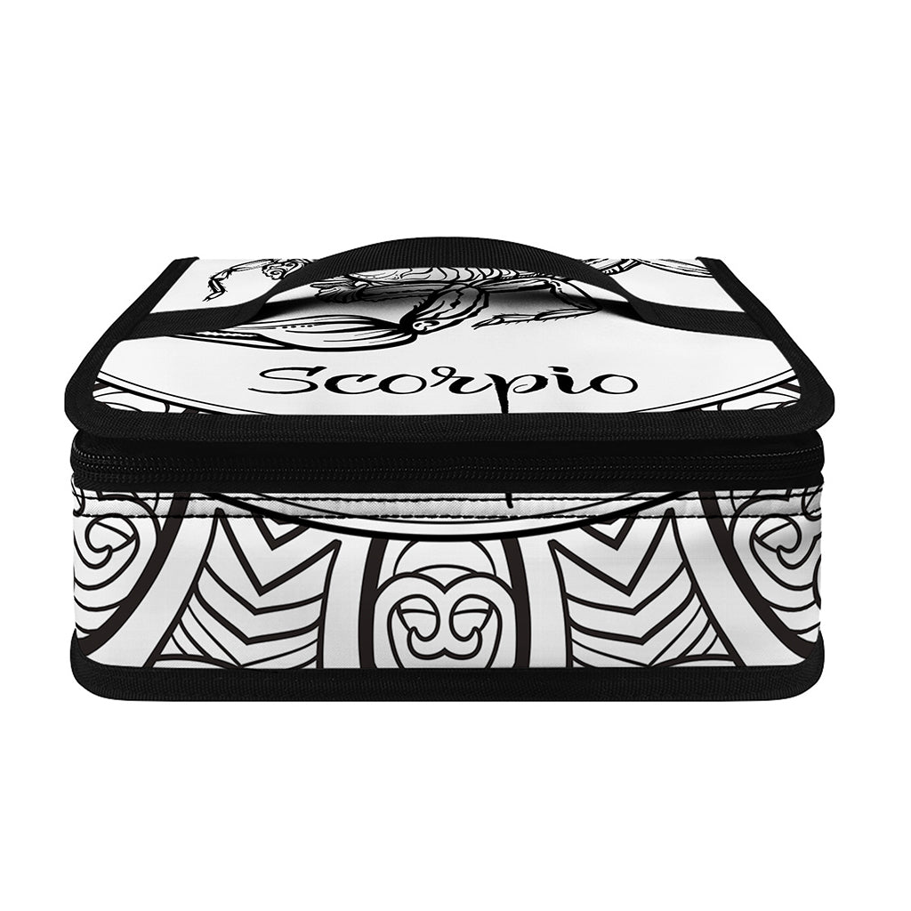 White And Black Scorpio Sign Print Small Lunch Bag