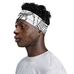 White And Black Scorpio Sign Print Sports Headband