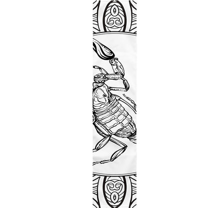 White And Black Scorpio Sign Print Table Runner