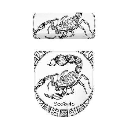 White And Black Scorpio Sign Print Toilet Lid And Tank Cover Set