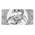 White And Black Scorpio Sign Print Towel