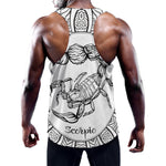 White And Black Scorpio Sign Print Training Tank Top