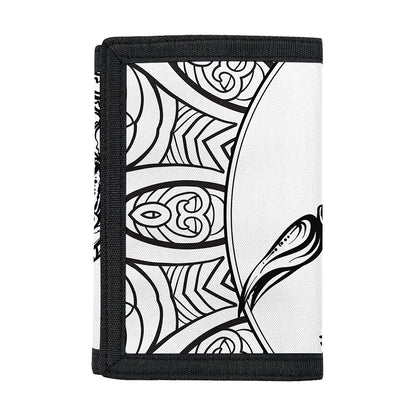White And Black Scorpio Sign Print Trifold Wallet