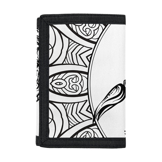 White And Black Scorpio Sign Print Trifold Wallet