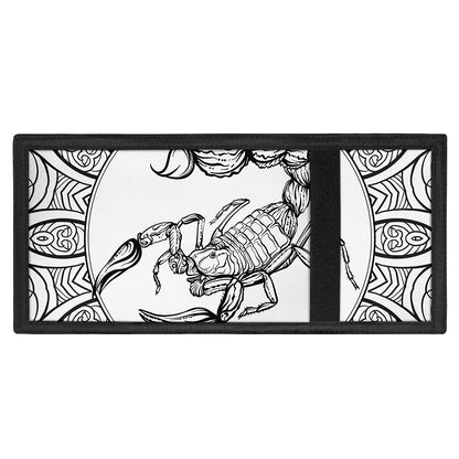 White And Black Scorpio Sign Print Trifold Wallet