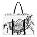White And Black Scorpio Sign Print Utility Tote Bag