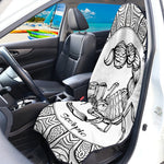White And Black Scorpio Sign Print Waterproof Car Seat Cover