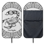 White And Black Scorpio Sign Print Waterproof Car Seat Cover