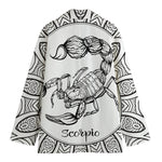 White And Black Scorpio Sign Print Women's Blazer
