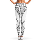 White And Black Scorpio Sign Print Women's Leggings