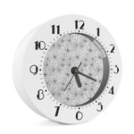 White And Black Spider Web Pattern Print Alarm Clock