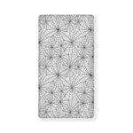 White And Black Spider Web Pattern Print Baby Crib Sheet