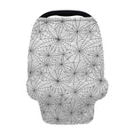 White And Black Spider Web Pattern Print Baby Seat Cover