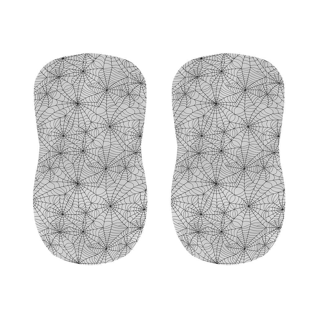 White And Black Spider Web Pattern Print Bar Stool Covers