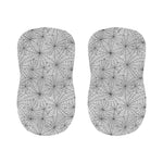 White And Black Spider Web Pattern Print Bar Stool Covers