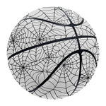 White And Black Spider Web Pattern Print Basketball