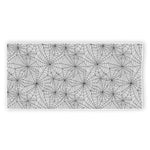 White And Black Spider Web Pattern Print Beach Towel