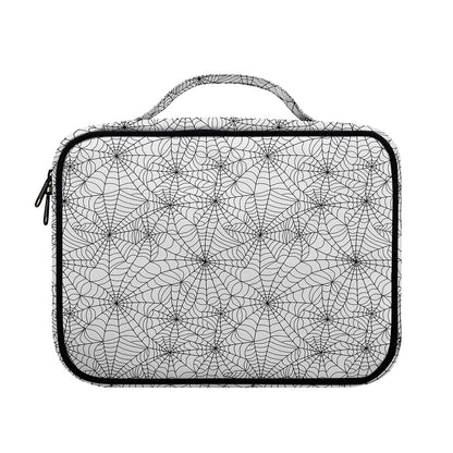 White And Black Spider Web Pattern Print Briefcase Bible Bag