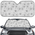 White And Black Spider Web Pattern Print Car Windshield Sun Shade