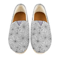 White And Black Spider Web Pattern Print Casual Shoes