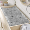 White And Black Spider Web Pattern Print Changing Pad Cover
