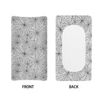White And Black Spider Web Pattern Print Changing Pad Cover