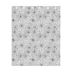 White And Black Spider Web Pattern Print Curtain