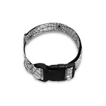 White And Black Spider Web Pattern Print Dog Collar