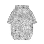 White And Black Spider Web Pattern Print Dog Zip Up Hoodie