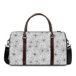White And Black Spider Web Pattern Print Duffle Bag