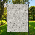 White And Black Spider Web Pattern Print Garden Flag