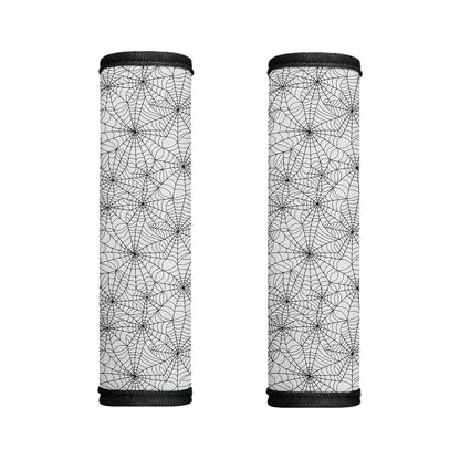 White And Black Spider Web Pattern Print Handle Covers