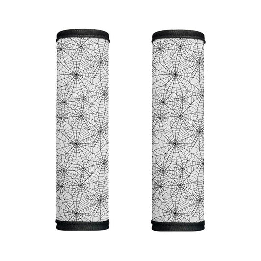 White And Black Spider Web Pattern Print Handle Covers