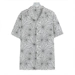 White And Black Spider Web Pattern Print Hawaiian Shirt