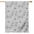 White And Black Spider Web Pattern Print House Flag