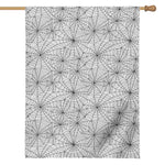 White And Black Spider Web Pattern Print House Flag