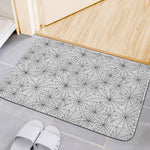 White And Black Spider Web Pattern Print Indoor Door Mat