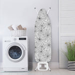White And Black Spider Web Pattern Print Ironing Board Cover