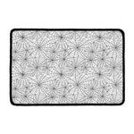 White And Black Spider Web Pattern Print Kitchen Mat
